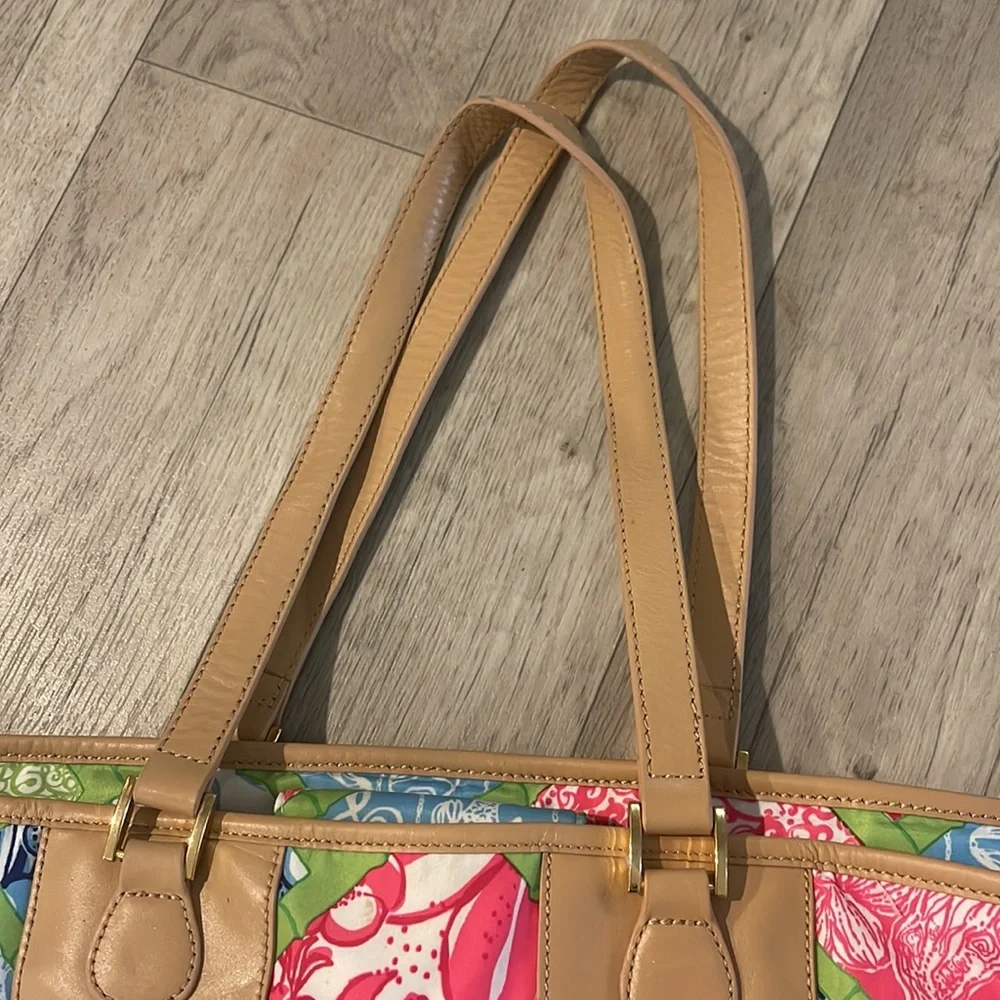 Lilly Pulitzer jubilee patchwork diaper bag with changing pad RARE